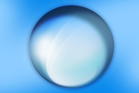 Magic Glass Ball - Glassy Ball. Perfect As Logo Space. Baby Blue Colors.の写真素材