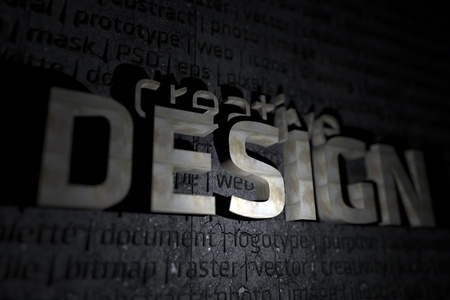 Creative Design 3D Theme - 3D Design Illustration with DOFの写真素材