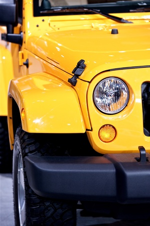 Yellow Off Road Car Closeup  Transportation Photo Collection の写真素材