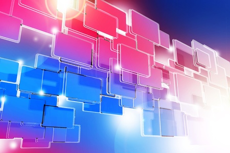 Pinky Blue Glassy Blocks 3D Rendered Background  Cool Glassy Blocks and Spot Lights 