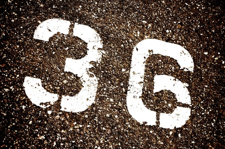 36 Thirty Six Number Painted on the Pavement. Grungy Urban Background.の写真素材