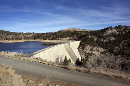 Gross Dam Colorado. Gross Dam Standing About 340 Feet Above the South Boulder Creek. Gross Dam Horizontal Photography.のeditorial素材
