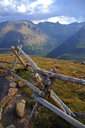 Alpine Place  Somewhere High in the Mountains  Rocky Mountains USA  Vertical Photography の写真素材