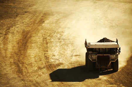 Huge Dump Truck in the Mining Areaの写真素材