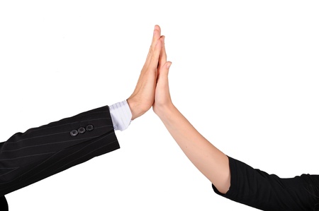 Project Done - Business Theme with Hands on Isolated White Background