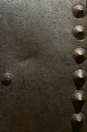 Large Rivets Old Metal Background - Corroded Metal Textureの写真素材