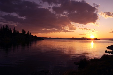 Eleven Miles Lake, Colorado - The Sunsetの写真素材