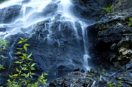 Mountain Waterfalls - Glacier National Park. Nature Photo Collectionの写真素材