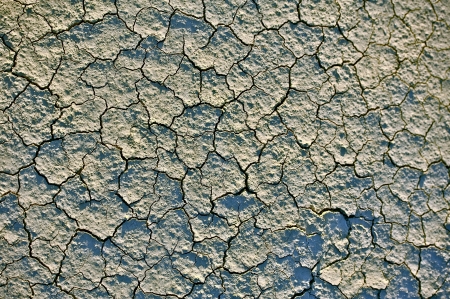 Dry Cracked Soil Photo Background. Badlands Soil. Nature Backgrounds Collection.