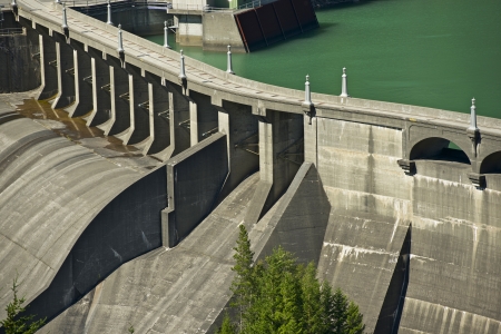 Diablo Dam Washington, USA. North Cascades National Park Area. Diablo Dam on Diablo Lake. Washington State Photography Collection.のeditorial素材