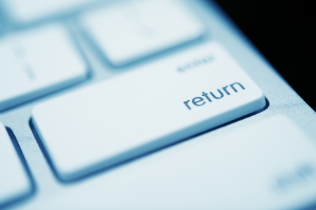Return Keyboard Button Closeup. Technology Collection.の写真素材