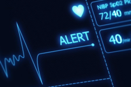 EKG Alert Illustration - No Pulse Alert. Health Care Illustration Collection. の写真素材