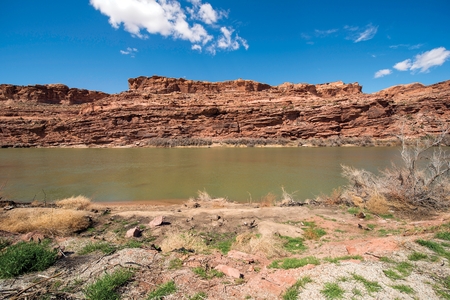 Colorado River and Rocks Formations in Utah, United States. の写真素材