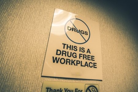 Drug Free Workplace Office Sign. Drugs Prohibited.の写真素材