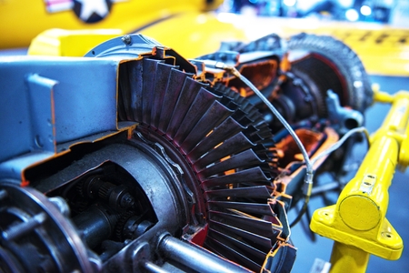 Jet Turbine Engine Profile. Military Aviation Technologies.
