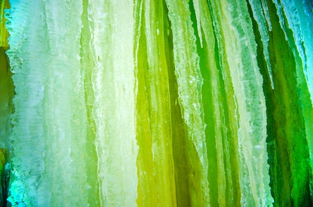 Winter Nature Photo Backdrop. Green Icicles 