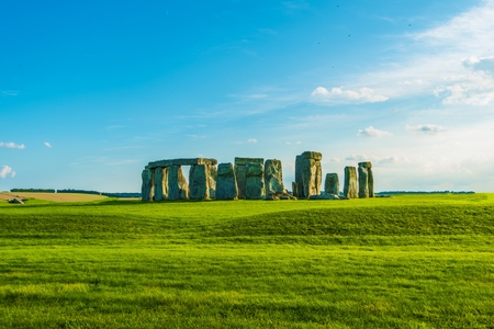 Iconic Stonehenge Prehistoric Monument in England, UK. Stonehenge Vista.の写真素材