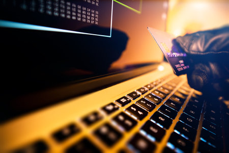 Stolen Credit Cards in Hands of Thief Trying to Use Cards Online without Owner Permission. Online...