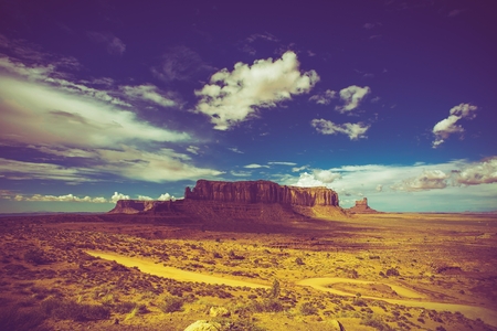 Arizona South East. Raw Monuments Valley Summer Scenery.の写真素材