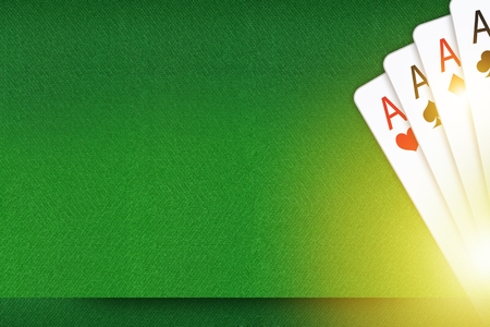 Blackjack and Poker Copy Space Backdrop Concept Illustration. Playing Cards Background.