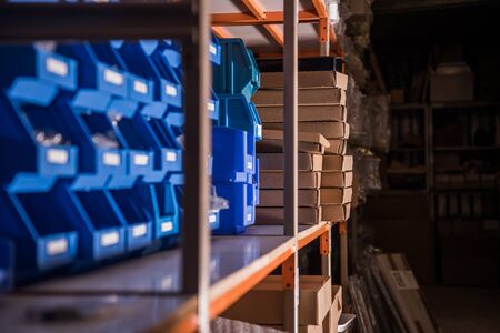 Retail Store Racking Systems for Retail Warehouses. Products Management and Storing. Industry...