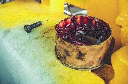 Machinery Repair Grease in a Can. Industrial Theme.の写真素材