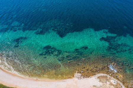 Scenic Beach Aerial Photo. Mediterranean Destination. Croatia, Europe. 