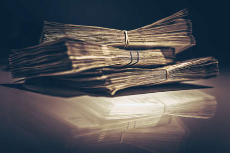 Pile of Cash Money European Union Euro Currency. Business and Economy Theme.