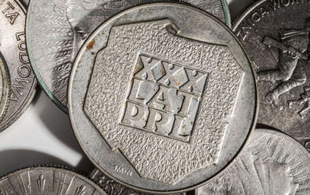 30 Years of Polish People's Republic Aged Historical and Collectible Polish Currency Coin.