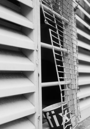 Broken lattice on the window