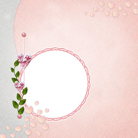 background with frame and flowers の写真素材
