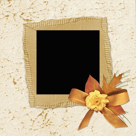 Vintage paper with flowers  の写真素材