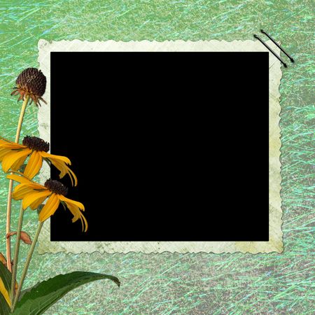 Floral abstract background  with frame の写真素材