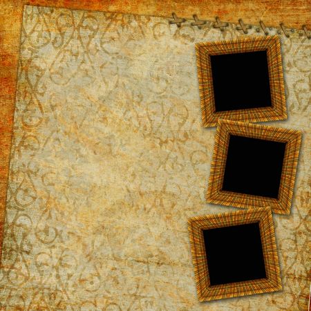 vintage paper with decorative framesの写真素材