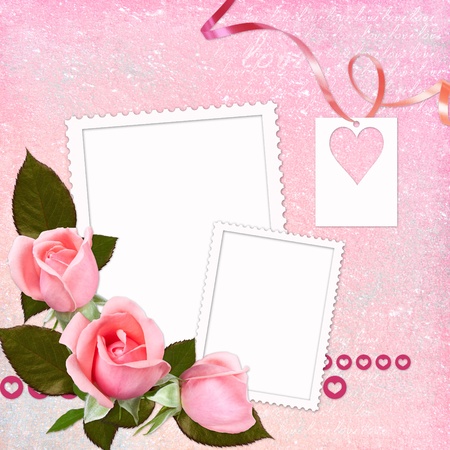 Lovely frame for Valentine's day の写真素材