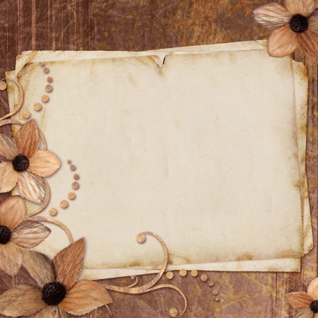 Floral greeting card with place for your text の写真素材