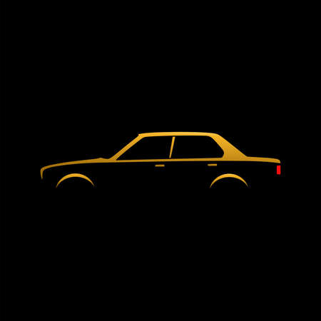 classic car , sport car , supercar silhouetteのイラスト素材