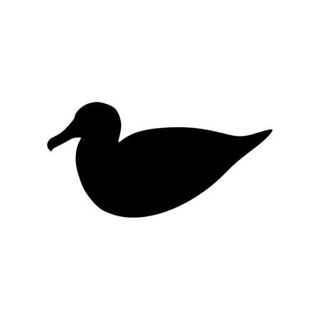 swan goose silhouette vector artのイラスト素材