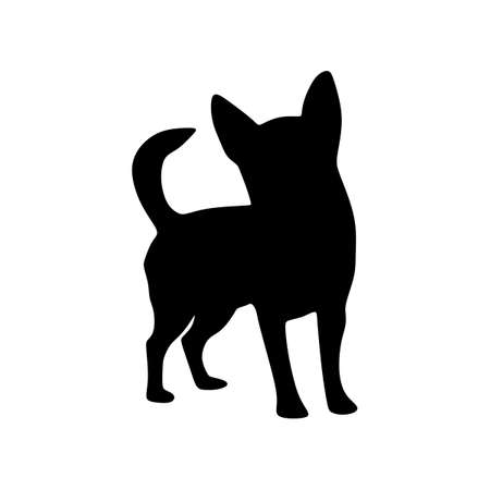chihuahua silhouette dog vector artのイラスト素材