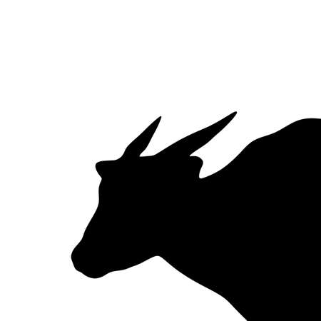 anoa silhouette animal vectorのイラスト素材