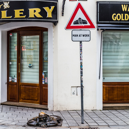 Seen in on the streets of Bratislava during February 2015.のeditorial素材