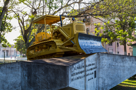 This is the original bulldozer used at the end of the Battle of Santa Clara & resulted in the derailment & captured of an armoured train.のeditorial素材