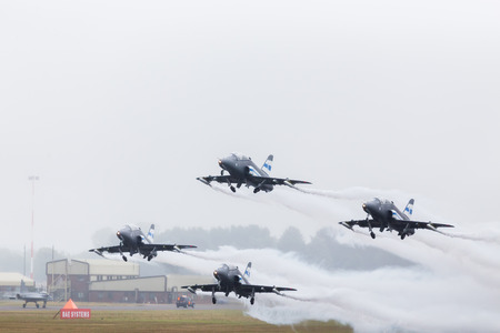Midnight Hawks from the Finnish Air Force seen at the 2017 Royal International Air Tattoo at Royal...