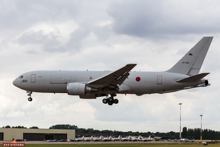 KC-767J from the Japan Air Self Defense Force lands at the 2017 Royal International Air Tattoo at Royal Air Force Fairford in Gloucestershire - the largest military airshow in the world.のeditorial素材