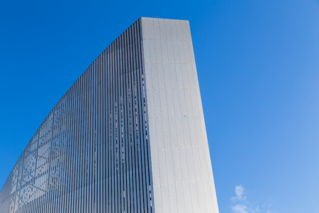 Exterior of the AirShard on the Imperial War Museum North.  The structure is made up of the EarthShard, WaterShard and the AirShard  a piece of the building to represent conflict on land, sea and in the air.のeditorial素材