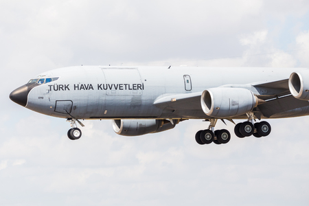 Turkish Air Force US Air Force KC-135 Stratotanker pictured at the 2018 Royal International Air Tattoo at RAF Fairford in Gloucestershire.のeditorial素材