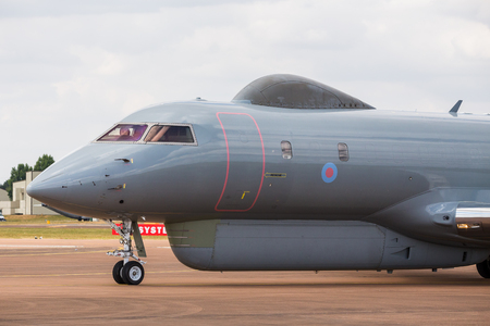 Royal Air Force Sentinel R.1 pictured at the 2018 Royal International Air Tattoo at RAF Fairford in Gloucestershire.のeditorial素材