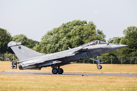 French Navy Rafale M pictured at the 2018 Royal International Air Tattoo at RAF Fairford in Gloucestershire.のeditorial素材