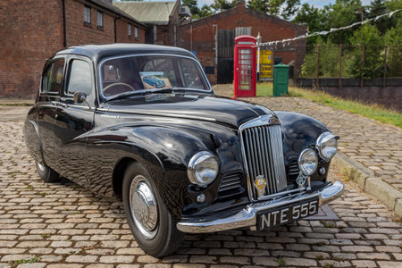 Sunbeam-Talbot 90 classical car captured as an HDR image in Cheshire in August 2022.のeditorial素材