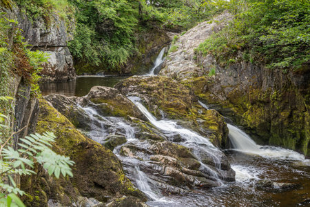 Beezley Falls pictured on the Ingelton Waterfalls Trail in the Yorkshire Dales.